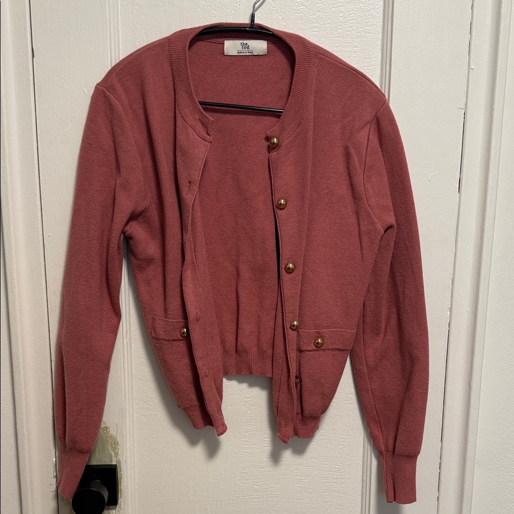 Elegant Rose Cardigan Sweater
